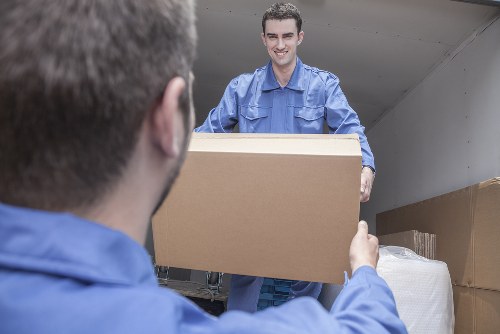 Carefully wrapped household items ready for local moving