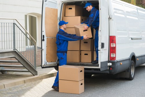 Preparing boxes and furniture for a local van move