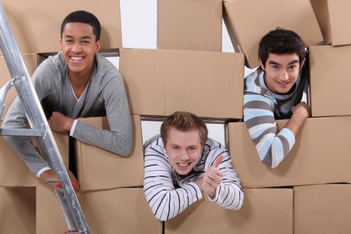 Removal van and moving equipment for Kentish Town home relocation
