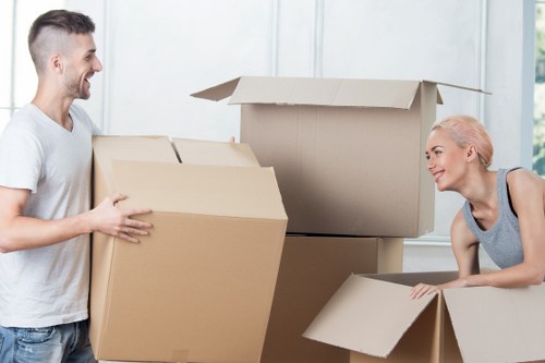 Staff member checking a moving service complaint case