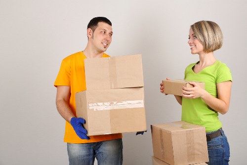 Packed household items ready for a home move in Kentish Town