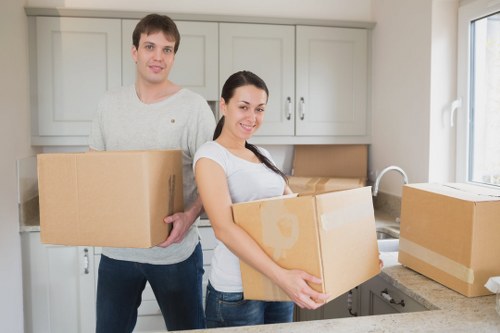 North London transfer station handling separated cardboard and mixed recycling from removals