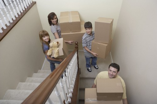Flat removals team preparing for access and parking on a Kentish Town move